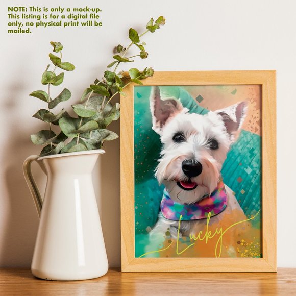 Transform Your Pet's Photo into a Work of Art - Custom Printable Wall Art - Picture 1 of 6